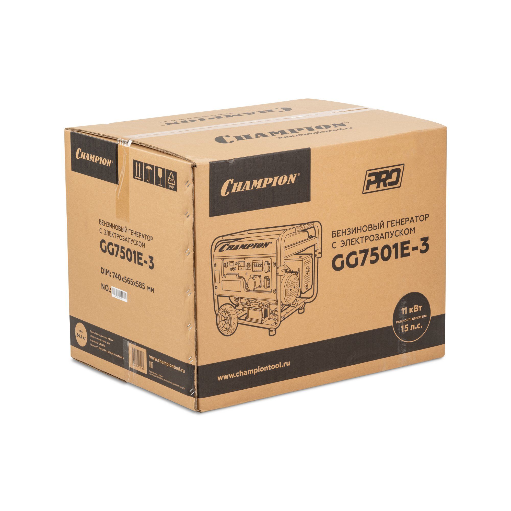 Бензиновый генератор CHAMPION GG7501E-3